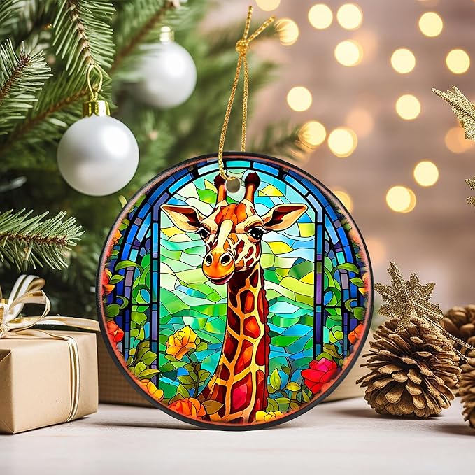 Touber Giraffe Ornament - Christmas Keepsake for Giraffe Lovers, Holiday Decoration for Christmas Tree
