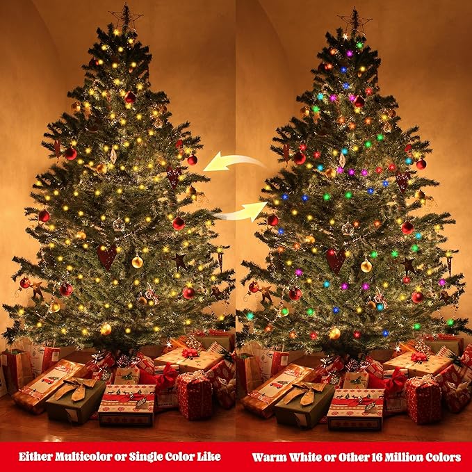 Smart Star Christmas Lights Indoor, 33 FT 80 LED USB Star Lights String, App & Remote Control, Timer Music Sync, Star String Lights for Bedroom