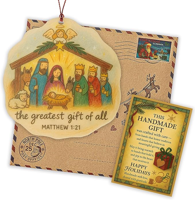 Nativity M3 Christmas Ornament 2025 - Christian Xmas Ornaments - Religious Christmas Ornaments - Christian Christmas Decor - Christmas Decoration