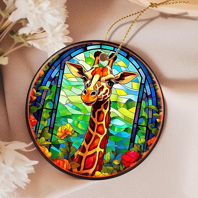 Touber Giraffe Ornament - Christmas Keepsake for Giraffe Lovers, Holiday Decoration for Christmas Tree
