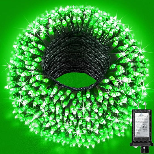 240FT Christmas Lights Outdoor, 750 LED Christmas Tree Decoration Lights with 12 Modes & Timer Memory, Dimmable Plug in Waterproof LED Xmas Light for Yard Trees Wedding Party Holiday Green