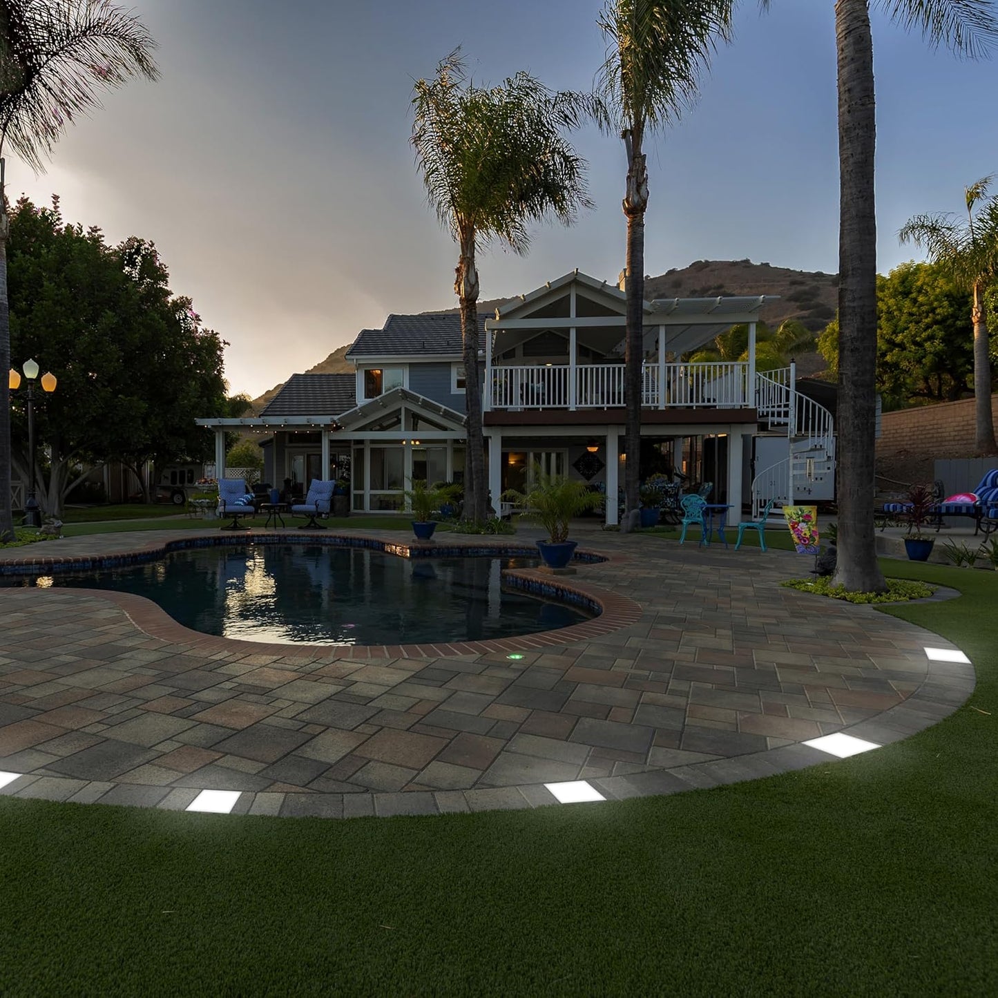 LUMENGY Paver Light 6×9 Inch, (5.82 inch X 8.85 inch) Glare-Free 5000K Brick Lighting for Paver Driveways, Pathways, Patios & Garden,12V, Waterproof & Drive-Over Rated