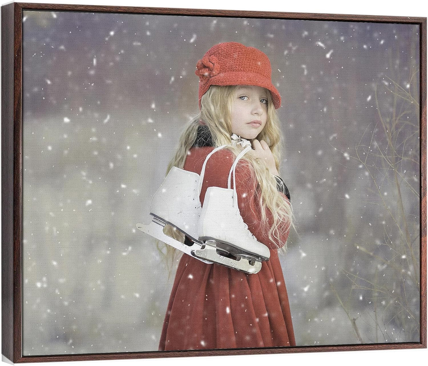 Personalized Custom Canvas Prints: Photo On Canvas (Dark Brown, 20x20) Transform Your Photos into Stunning Framed Wall Art Digitally Printed Photo To Canvas Ideal for Home Decor, Gifts Keepsakes.