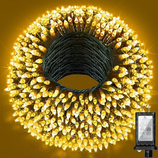 470FT Christmas Lights Outdoor,1500 LED Christmas Tree Decoration Lights with 12 Modes & Timer Memory, Dimmable Plug In Waterproof LED Xmas Light for Yard Trees Halloween Party Holiday Warm White