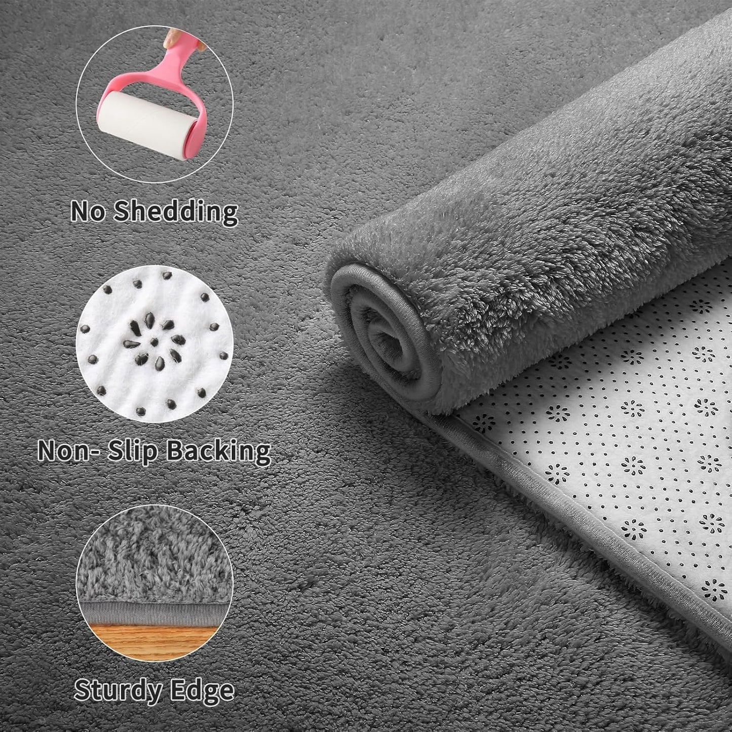 Sour Lemon 8x10 Area Rugs for Living Room, Soft Large Area Rug Fluffy Rugs for Bedroom，Machine Washable Area Rug Non Slip Carpet Rug for Living Room Playroom Kids Room Home Decor