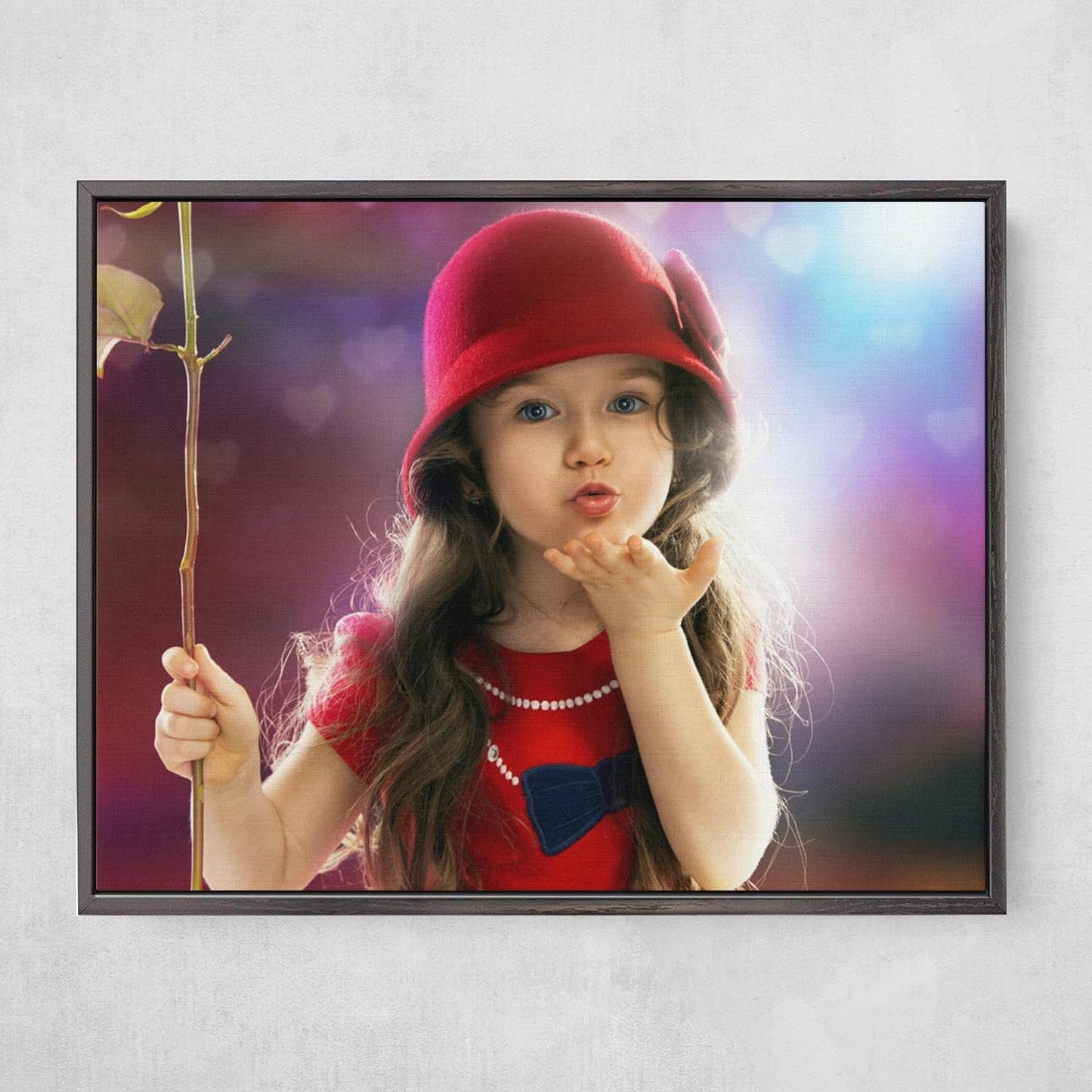 Personalized Custom Canvas Prints: Photo On Canvas (Black 24X24) Transform Your Photos into Stunning Framed Wall Art Digitally Printed Photo To Canvas Ideal for Home Decor, Gifts Keepsakes.