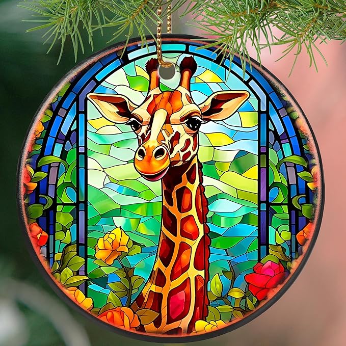 Touber Giraffe Ornament - Christmas Keepsake for Giraffe Lovers, Holiday Decoration for Christmas Tree