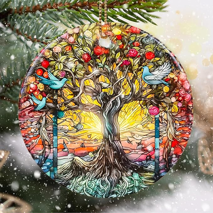 Touber Tree of Life Christmas Ornament, Christmas Ornaments for Tree, Christmas Tree Decor, Holiday Ornament