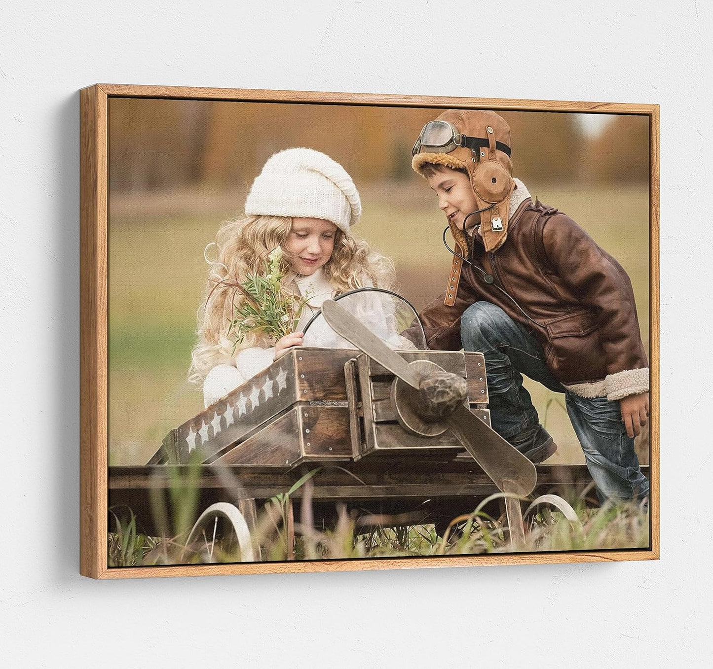 Personalized Custom Canvas Prints: Photo On Canvas (Light Brown, 8x8) Transform Your Photos into Stunning Framed Wall Art Digitally Printed Photo To Canvas Ideal for Home Decor, Gifts Keepsakes.