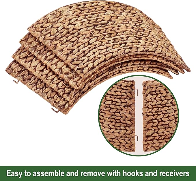 CENBOSS Rattan Christmas Tree Collar, Wicker Tree Skirt & Stand Base Cover (Brown Wash, 42 inch)