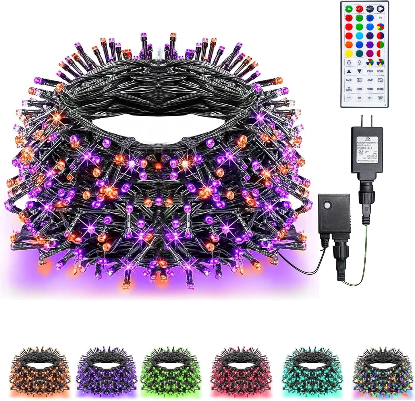 Dazzle Bright Color Changing Christmas Lights, 66ft 200 LED RGB String Lights with Remote & Timer, Fairy Lights for Indoor Outdoor Xmas Tree Party Wedding Christmas Decorations