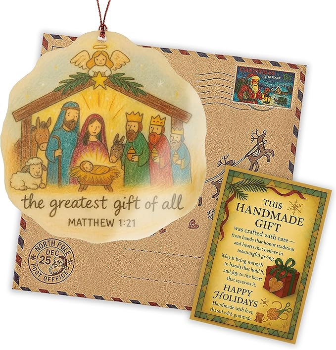 Nativity M3 Christmas Ornament 2025 - Christian Xmas Ornaments - Religious Christmas Ornaments - Christian Christmas Decor - Christmas Decoration