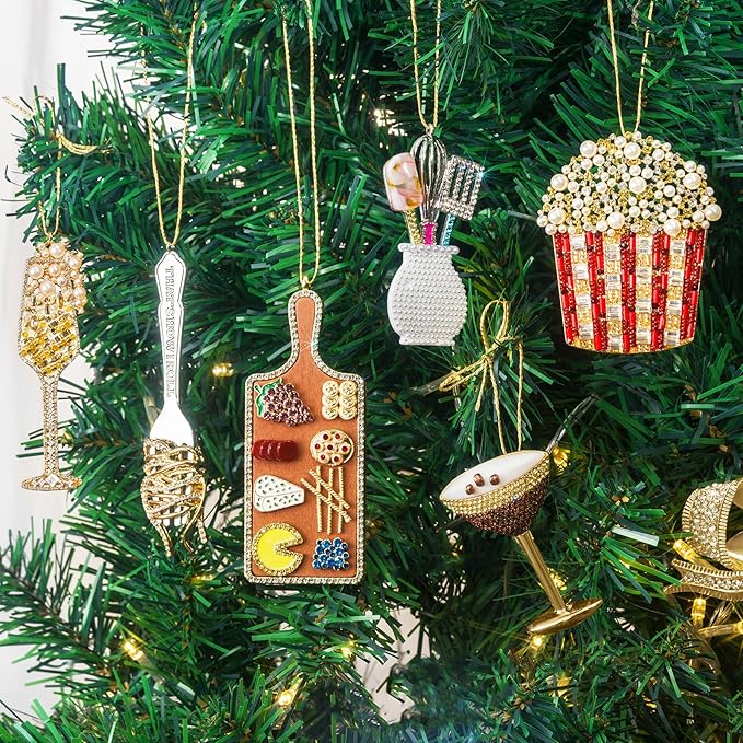 Christmas Pasta Ornaments, Italian Christmas Tree Decorations, Pasta Ornament Keepsake Gifts for Sisters Mother Grandma Women Gift
