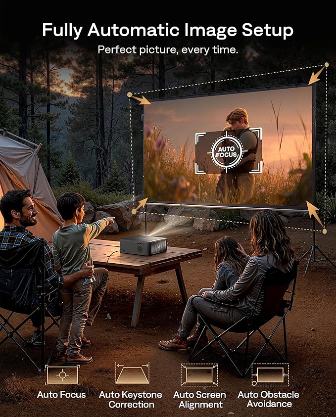 Aurzen EAZZE D1 MAX Upgraded Google TV Smart Projector 4K Supported, 1000 ANSI Lumens, MEMC Tech, Fully Automatics, 20W Dolby Audio, Home Theater Movie Projector with WiFi and Bluetooth, Black
