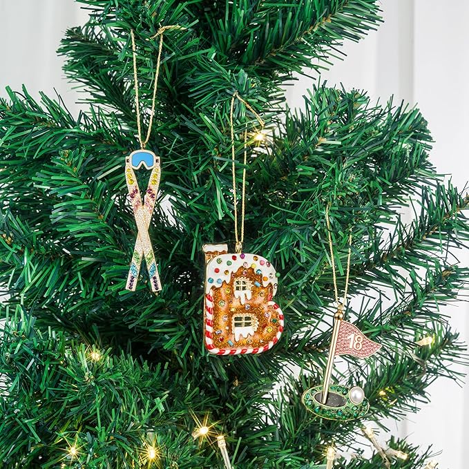 2025 Christmas Ski Ornaments, Ski Ornament for Christmas Tree, Hanging Ornaments Ski Ornament Gifts for Sisters Mom Grandparent Women Men