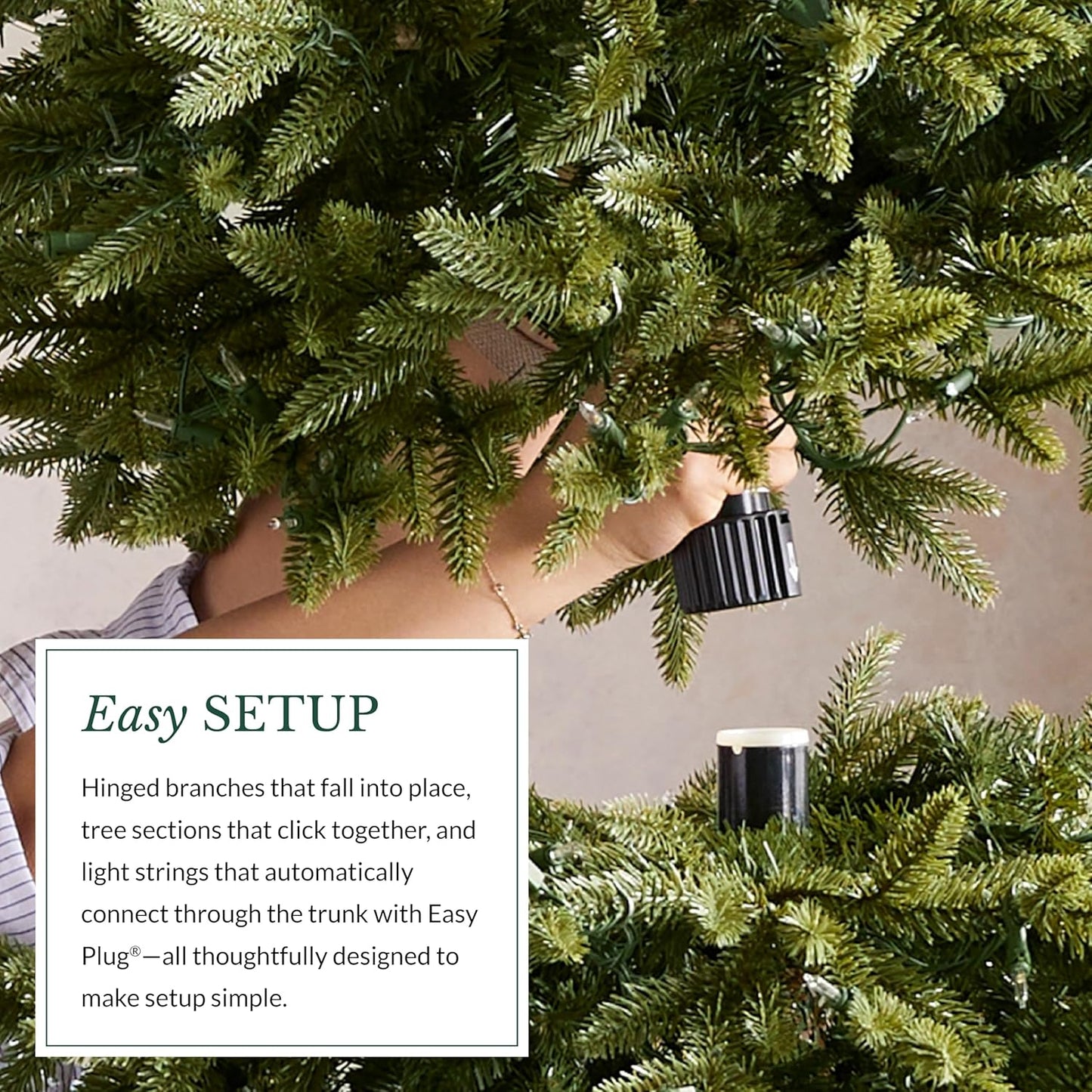 Balsam Hill 9.5ft Pre-Lit Classic Blue Spruce - Artificial Christmas Tree with 5,248+ Tips, Twinkly LED Smart Lights, Easy Plug System & Premium Stand for Indoor Holiday Decorating