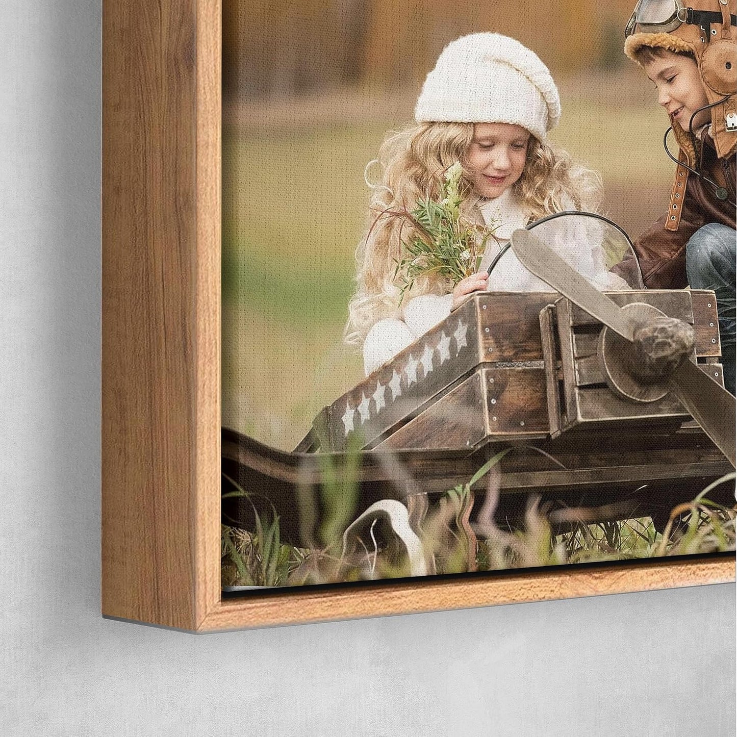 Personalized Custom Canvas Prints: Photo On Canvas (Light Brown, 11x14) Transform Your Photos into Stunning Framed Wall Art Digitally Printed Photo To Canvas Ideal for Home Decor, Gifts Keepsakes.