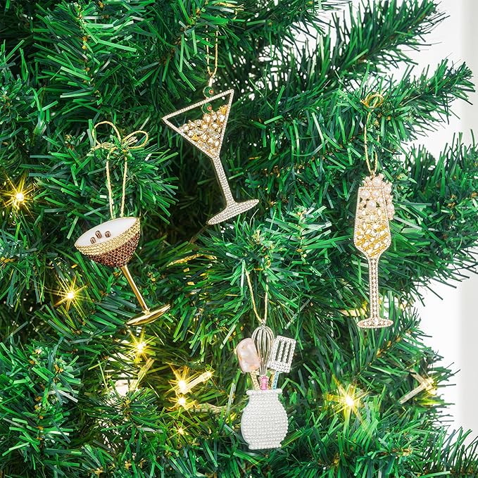 Christmas Martini Ornaments,Christmas Decor Hanging Ornaments for Tree Decorations,Keepsake Gifts for Sisters Mom Grandma Women