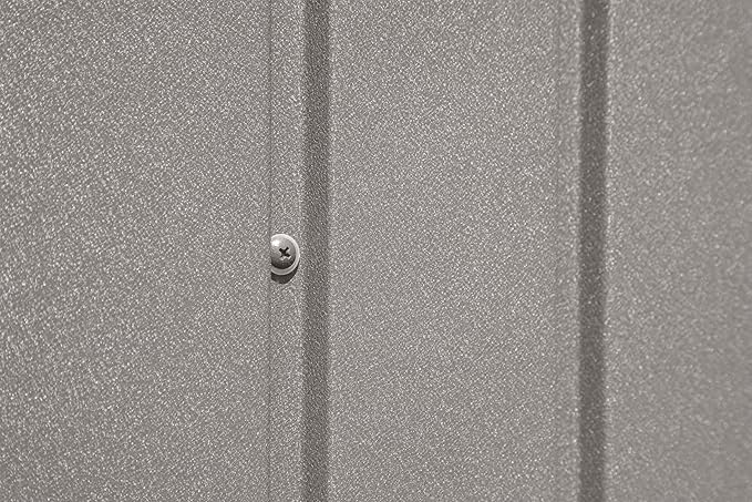 Arrow Shed Elite 14' x 16' Tall Outdoor Steel Storage Shed with High Gable and Lockable Doors Storage Building, Cool Grey