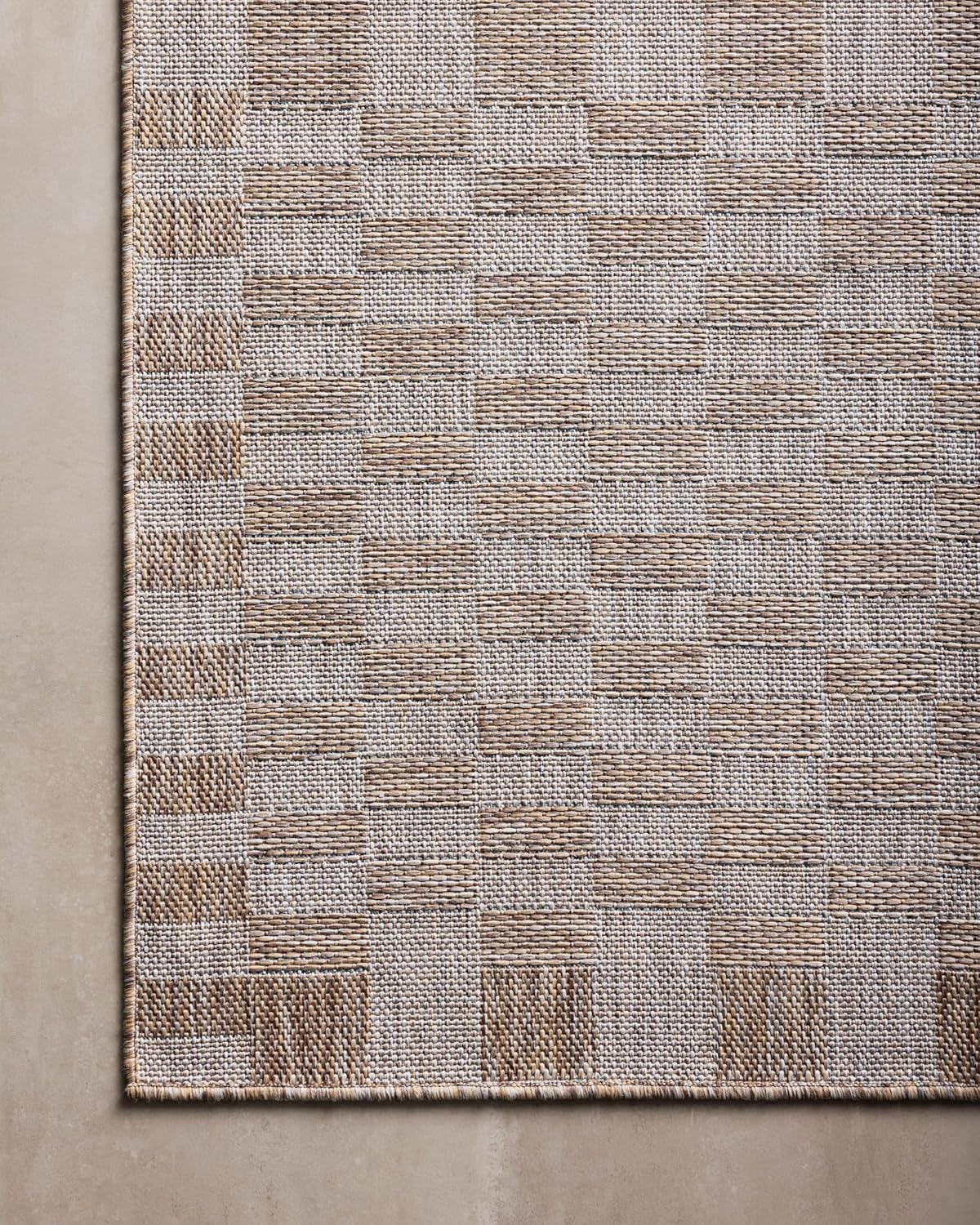 Loloi Amber Lewis Topanga Collection TOP-03 Natural/Dove 9'-2" x 12'-0" Indoor/Outdoor Area Rug
